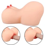 Jessica - Anal Vajina Çift Girişli Titreşimli Isıtmalı Realistik Kalça Göğüs Mastürbatör 2.3 KG - Görsel 4