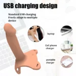 Kablosuz Kumandalı Şarjlı Ultra Yumuşak Dokulu İçi Boş Belden Bağlamalı Realistik Vibratör - Görsel 2