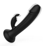 King Caesar Şarjlı Vantuzlu G Nokta ve Klitoris Uyarıcı 2 in 1 Yapay Penis Rabbit Vibratör - Görsel 8