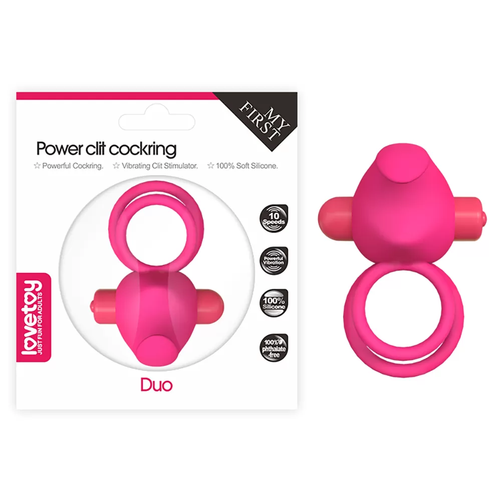 Klitoris Uyarıcı Titreşimli Silikon Penis Halkası Pembe - Power Clit Duo Silicone Cockring - 1 Klitoris Uyarıcı Titreşimli Silikon Penis Halkası Pembe - Power Clit Duo Silicone Cockring - Görsel 1