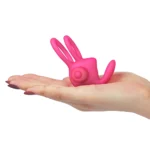 Klitoris Uyarıcı Titreşimli Silikon Penis Halkası Pembe - Power Clit Duo Silicone Cockring - Görsel 5