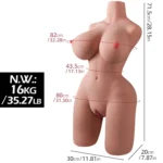 Lily - Ultra Mega Boy Realistik Manken Anal Vajina Çift Girişli Titreşimli Isıtmalı Suni Vajina 16KG - Görsel 5