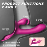 Lord Rabbit Şarjlı G Nokta ve Klitoris Uyarıcı Vibratör Strapless Strap On 2 in 1 Vibratör - Görsel 3