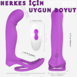 Lorna Rct Şarjlı Kablosuz Kumandalı Çift Penetrasyon Testis ve Penis Yüzüğü Klitoris Uyarıcı Vibratör - Görsel 8