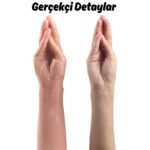 Magic Hand - King Size Realistic Fist Anal Plug Dev Boyut Gerçekçi Doku Realistik Sivri Uçlu El-Kol Dildo 34x7 CM - Görsel 2