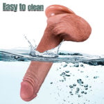 Brice - Ultra Yumuşak Dokulu Realistik Dildo Çift Katmanlı Silikon Gerçekçi Yapay Penis 19 CM - Görsel 7