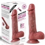 Jake - Şarjlı Kumandalı Isıtmalı İleri Geri Hareketli ve Rotasyonlu Gerçekçi Damarlı Yapay Penis Vibrator