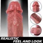 Jake - Şarjlı Kumandalı Isıtmalı İleri Geri Hareketli ve Rotasyonlu Gerçekçi Damarlı Yapay Penis Vibrator - Görsel 7