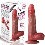 Louis - Şarjlı Kumandalı Isıtmalı İleri Geri Hareketli ve Rotasyonlu Gerçekçi Damarlı Yapay Penis Vibrator