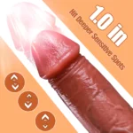 Micheal - Şarjlı Kumandalı Isıtmalı İleri Geri Hareketli ve Rotasyonlu Gerçekçi Damarlı Yapay Penis Vibrator - Görsel 5