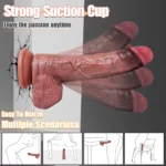Robert - Ultra Yumuşak Dokulu Realistik Dildo Çift Katmanlı Silikon Gerçekçi Yapay Penis 20 CM - Görsel 5