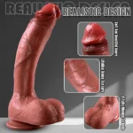 Steve - Ultra Yumuşak Dokulu Realistik Dildo Çift Katmanlı Silikon Gerçekçi Yapay Penis 26 CM - Görsel 3