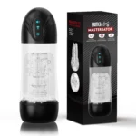Masterbator - Şarjlı İnleme Sesli Titreşimli ve Emiş Güçlü Penis Pompası Suni Vajina Tam Otomatik Mastürbatör