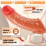 MAX LEVEL Nature Extender Eric - Uzaktan Kumandalı Şarjlı Güçlü Titreşimli Ultra Realistik Uzatmalı Penis Kılıfı - Görsel 4