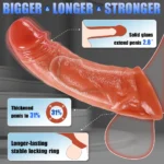 MAX LEVEL Nature Extender James - Uzaktan Kumandalı Şarjlı Güçlü Titreşimli Ultra Realistik Uzatmalı Penis Kılıfı - Görsel 4