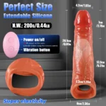 MAX LEVEL Nature Extender James - Uzaktan Kumandalı Şarjlı Güçlü Titreşimli Ultra Realistik Uzatmalı Penis Kılıfı - Görsel 5