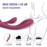 MERRY Şarjlı Ultra Güçlü Çift Motorlu 2 in 1 Rabbit Vibratör - Görsel 5