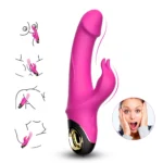 Meteror - Manyetik Şarjlı Klitoris ve G Spot Uyarıcı Güçlü Titreşimli Yumuşak Doku 2 in 1  Rabbit Vibratör - Görsel 2