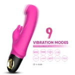 Meteror - Manyetik Şarjlı Klitoris ve G Spot Uyarıcı Güçlü Titreşimli Yumuşak Doku 2 in 1  Rabbit Vibratör - Görsel 3