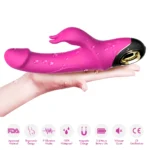 Meteror - Manyetik Şarjlı Klitoris ve G Spot Uyarıcı Güçlü Titreşimli Yumuşak Doku 2 in 1  Rabbit Vibratör - Görsel 4