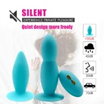 MOLOVE Kablosuz Kumandalı Boğumlu Vantuzlu Silikon Anal Plug Vibratör - Görsel 4