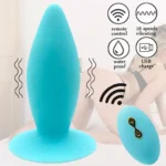 MOLOVE Kablosuz Kumandalı Vantuzlu Silikon Anal Plug Vibratör - Görsel 3