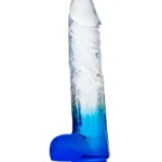 MYST COLOR Dildo Realistik Jel Dokuda Vantuzlu Ultra Yumuşak Şeffaf Mavi Yapay Penis