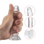 Leo - Ultra Soft Realistic Mini Anal Dildo Yumuşak Doku Gerçekçi Testissiz Realistik Anal Yapay Penis 13 CM - Görsel 2