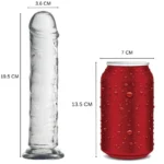 MYST COLOR Dildo Realistik Jel Dokuda Testissiz Ultra Yumuşak Şeffaf Yapay Penis 20 CM - Görsel 5