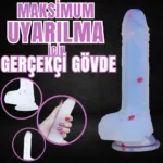 MYST COLOR Dildo Renkli Benekli Ultra Yumuşak Şeffaf Realistik Yapay Penis - Görsel 5
