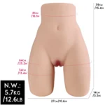 Nicole - Yarım Realistik Manken Anal Vajina Çift Girişli 2in1 Titreşimli Isıtmalı Suni Vajina 5.7 KG - Görsel 5