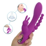 OLEY Üçlü Tavşan Vibratör - Mor - Görsel 5