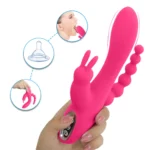 OLEY Üçlü Tavşan Vibratör - Pembe - Görsel 3