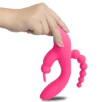 OLEY Üçlü Tavşan Vibratör - Pembe - Görsel 4