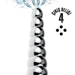 Paslanmaz Çelik 7 Anal Beads Butt Plug 4 Delikli Anal Temizlik Metal Lavman Duş Başlığı