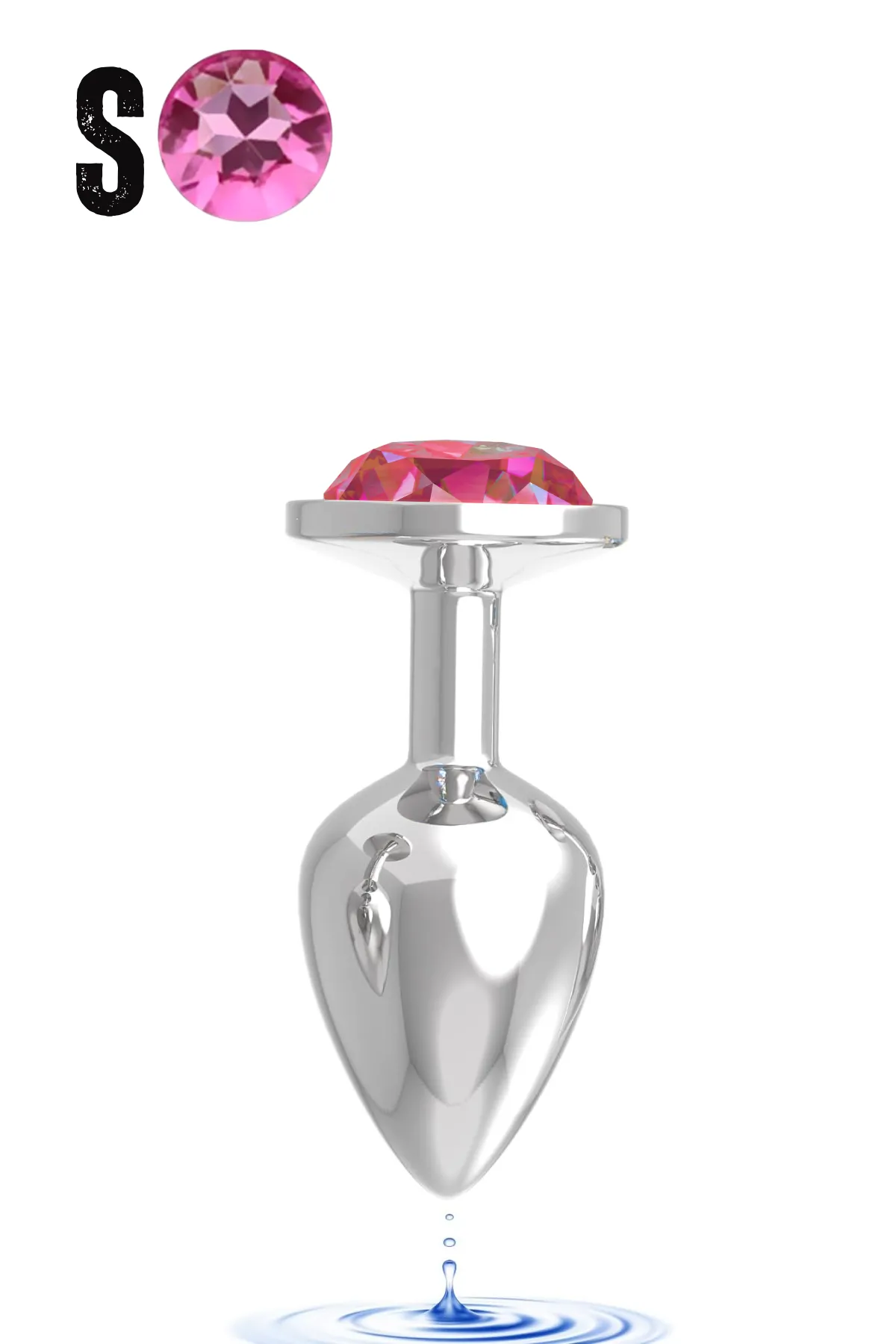 Paslanmaz Çelik Açık Pembe Yuvarlak Mücevher Taşlı Pürüzsüz Silver Metal Anal Butt Plug - Küçük Boy - 1 Paslanmaz Çelik Açık Pembe Yuvarlak Mücevher Taşlı Pürüzsüz Silver Metal Anal Butt Plug - Küçük Boy - Görsel 1