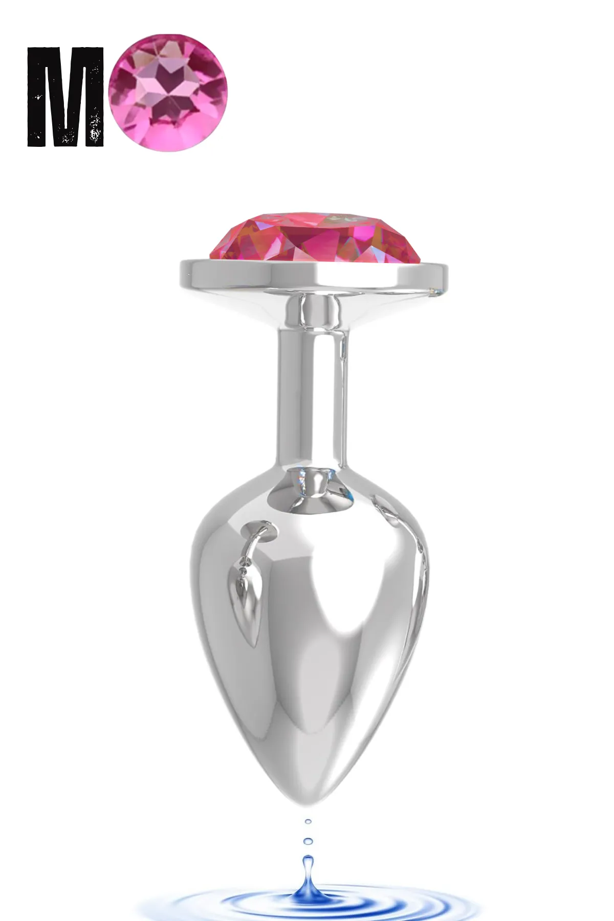Paslanmaz Çelik Açık Pembe Yuvarlak Mücevher Taşlı Pürüzsüz Silver Metal Anal Butt Plug - Orta Boy - 1 Paslanmaz Çelik Açık Pembe Yuvarlak Mücevher Taşlı Pürüzsüz Silver Metal Anal Butt Plug - Orta Boy - Görsel 1