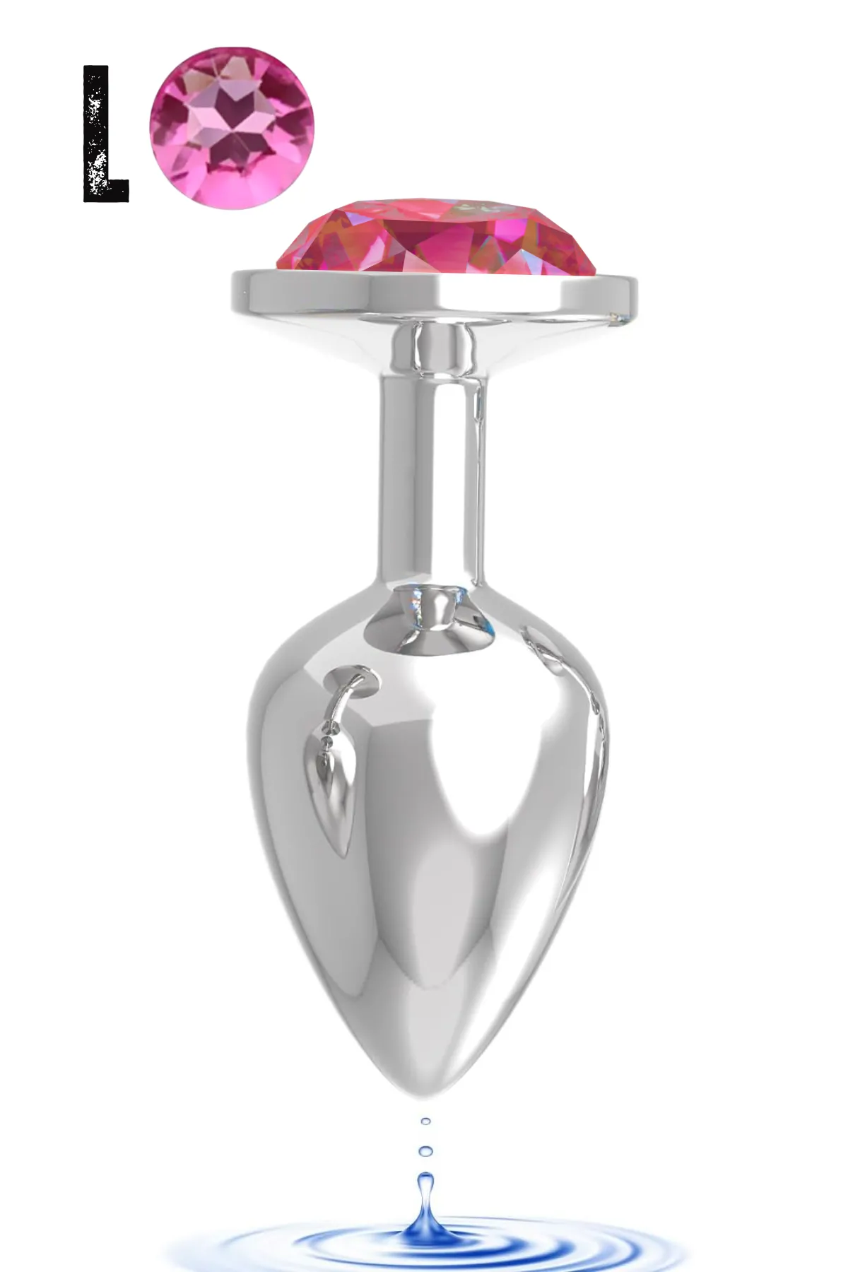 Paslanmaz Çelik Açık Pembe Yuvarlak Mücevher Taşlı Pürüzsüz Silver Metal Anal Butt Plug - Büyük Boy - 1 Paslanmaz Çelik Açık Pembe Yuvarlak Mücevher Taşlı Pürüzsüz Silver Metal Anal Butt Plug - Büyük Boy - Görsel 1