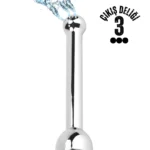 Paslanmaz Çelik Anal Bead Butt Plug 3 Delikli Anal Temizlik Metal Lavman Duş Başlığı