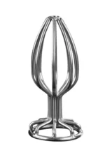 Paslanmaz Çelik İçi Boş Tasarım Pürüzsüz Silver Küçük Boy Metal Anal Butt Plug - Görsel 4