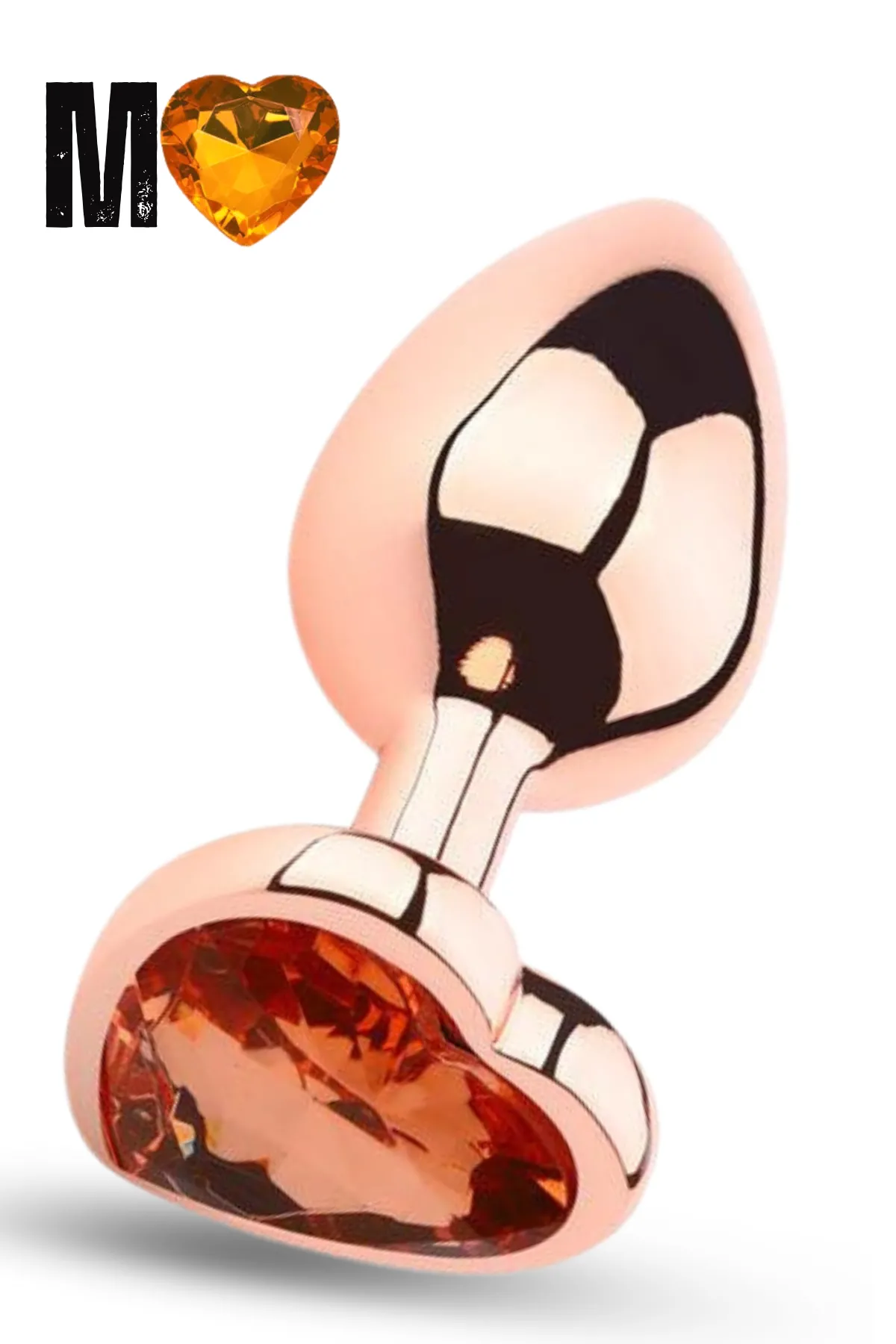 Paslanmaz Çelik Rose Gold Kalpli Mücevher Taşlı Pürüzsüz Rose Gold Metal Anal Butt Plug - Orta Boy - 1 Paslanmaz Çelik Rose Gold Kalpli Mücevher Taşlı Pürüzsüz Rose Gold Metal Anal Butt Plug - Orta Boy - Görsel 1