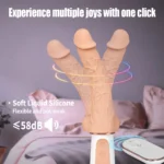Patton Rct Şarjlı Kablosuz Kumandalı Vantuzlu Isıtmalı Titreşimli ve 360° Dönme Hareketli Yapay Penis Vibratör - Görsel 4