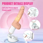 Patton Rct Şarjlı Kablosuz Kumandalı Vantuzlu Isıtmalı Titreşimli ve 360° Dönme Hareketli Yapay Penis Vibratör - Görsel 5