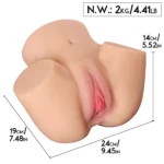 Iva - Realistik Anal Vajinal 2 in 1 Titreşimli Suni Kalça Vajina - Görsel 4