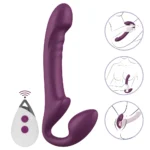 Alice Şarjlı Uzaktan Kumandalı Rotasyon Hareketli Çift Taraflı Strapless Strapon Vibratör - Görsel 2