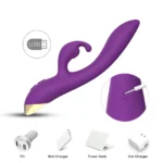 PRIME TOYS Bonnie Klitoris ve G Spot Uyarıcı Rabbit Vibratör - Mor - Görsel 5