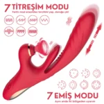 PRIME TOYS Chicy Titreşimli İleri Geri ve Aşağı Yukarı Dil Hareketli Klitoris Emişli 4 in 1 Vibratör - Görsel 3