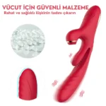 PRIME TOYS Chicy Titreşimli İleri Geri ve Aşağı Yukarı Dil Hareketli Klitoris Emişli 4 in 1 Vibratör - Görsel 5