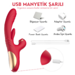 PRIME TOYS Chicy Titreşimli İleri Geri ve Aşağı Yukarı Dil Hareketli Klitoris Emişli 4 in 1 Vibratör - Görsel 6