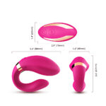 PRIME TOYS Crescent Kablosuz Kumandalı İlişki Anında Kullanılabilir Klitoris Uyarıcı Çift Vibratörü - Görsel 7